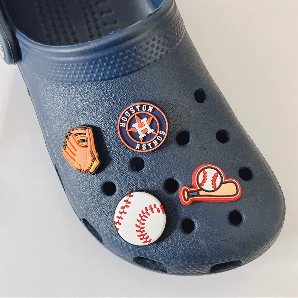 4 x Sport team Houston Astros Baseball Shoe Charms